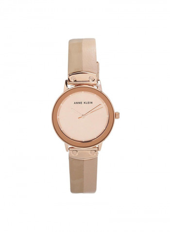 Women's Leather Calfskin Analog Wrist Watch AK3226RMLP