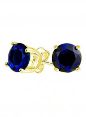 925 Sterling Silver Sapphire Stud Earrings