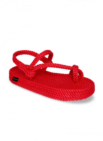 Casual Rope Sandals Red