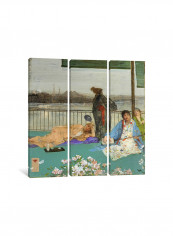 3-Piece Canvas Print Variations In Flesh Color And Green Wall Art Multicolour 150 x 150 x 3.5centimeter