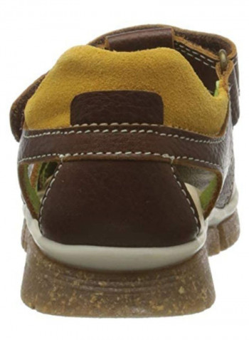 System Closed Toe Casual Sandals Brown/Green