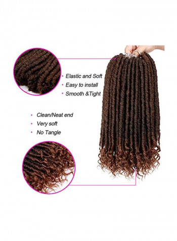 6-Piece Crochet Braiding Hair Extensions 1B 16inch