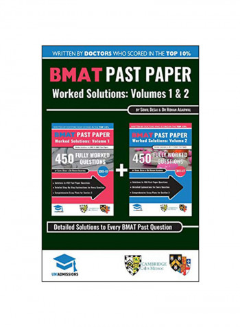 Bmat Past Paper Worked Solutions Volume 1 & 2 Paperback