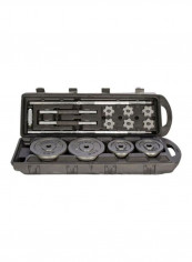 Integrated Weight Range Dumbbell Set 50 kg Cast Iron Weight Plates 6x0.5kg, Cast Iron Weight Plates 6x1.2kg , Cast Iron Weight Plates 4x2.5kg, Cast Iron Weight Plates 4x5kg