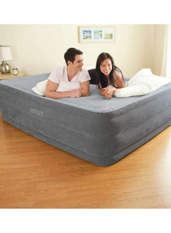 IntexDurabeam Queen Comfort Plush Airbed W/E Pump Polyester Grey Queennul