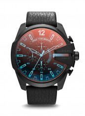 Men's Leather Band Chronograph Watch DZ4323