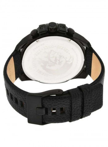 Men's Leather Band Chronograph Watch DZ4323