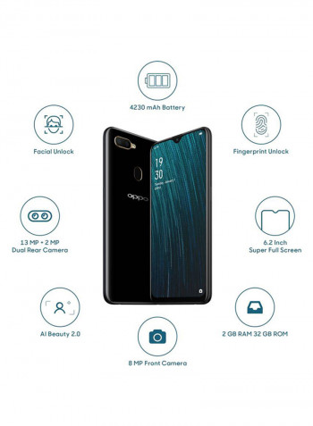 A5s Dual SIM Black 3GB RAM 32GB 4G LTE