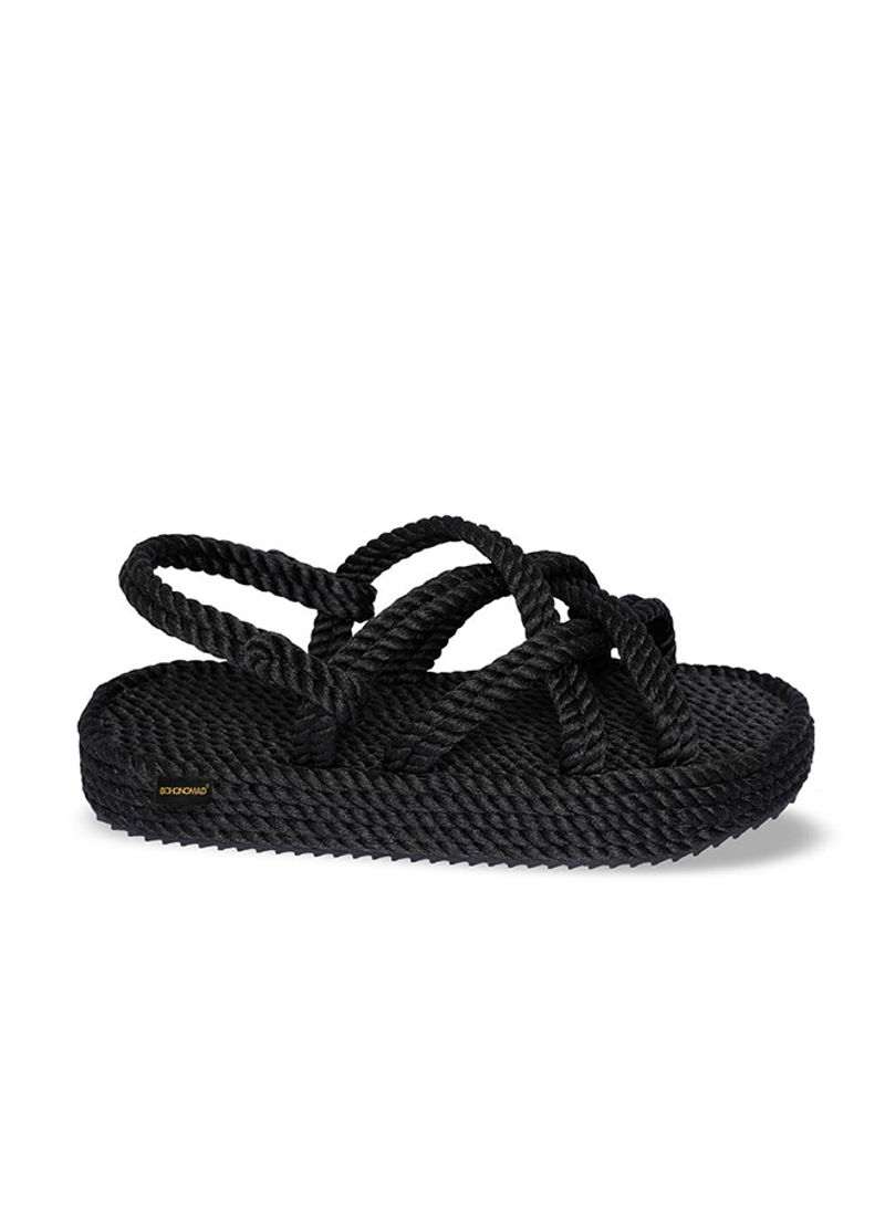 Casual Rope Sandals Black
