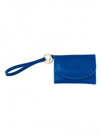 Viva Leather Key Chain Blue