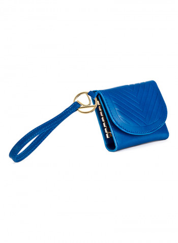 Viva Leather Key Chain Blue