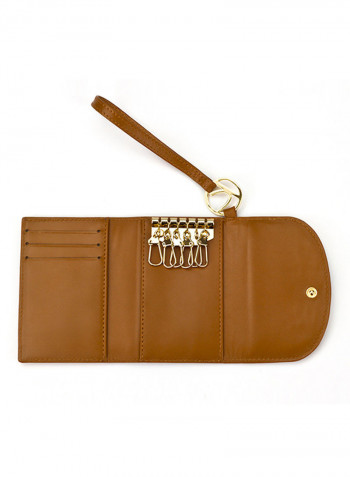 Viva Leather Key Chain Brown