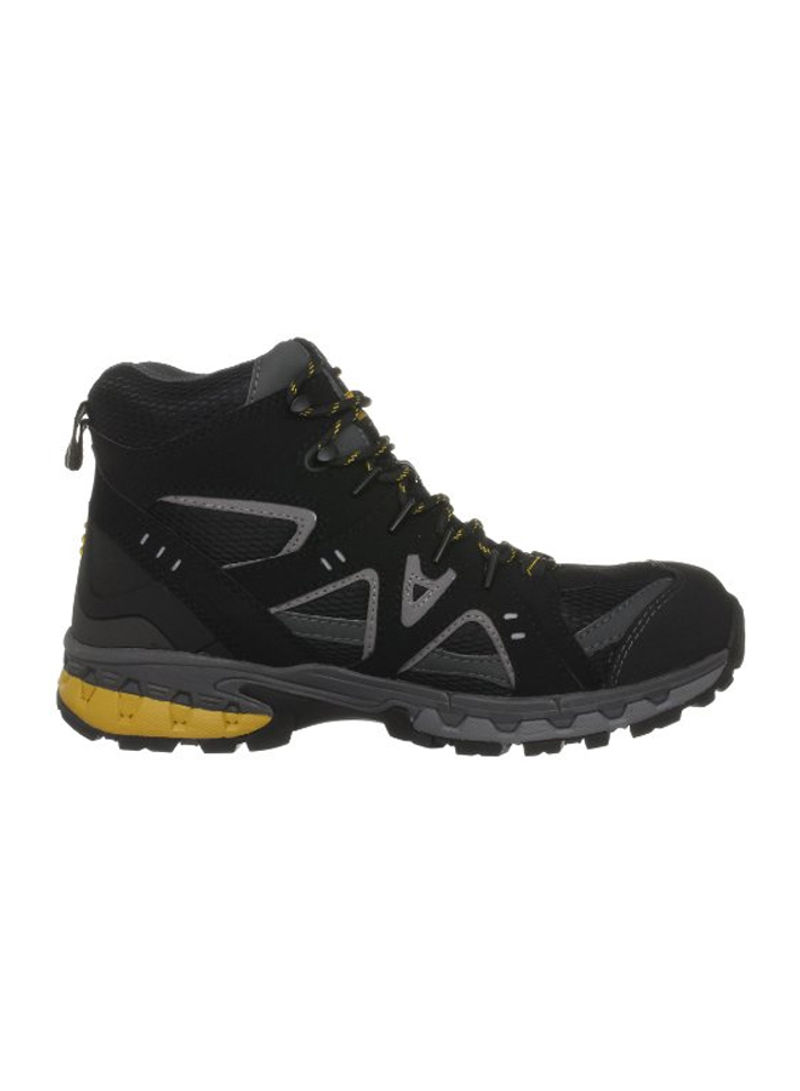 Protective Lace Up Boot Black/Yellow/Grey
