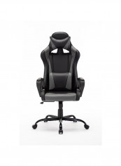 Texas High Back Gaming Chair Grey/Black 82x25.5x50cm