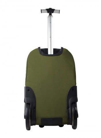 3-Piece Kids School Trolley Backpack Set Fits 20 Inches أخضر/ أصفر/ رمادي