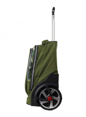 3-Piece Kids School Trolley Backpack Set Fits 20 Inches أخضر/ أصفر/ رمادي