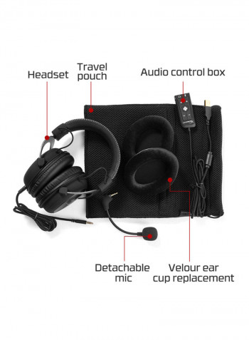 Cloud II Gaming Headset For PC & PS4 - KHX-HSCP-GM Blck/Grey