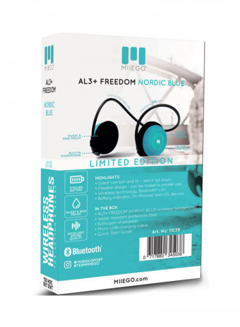 AL3+FREEDOM Bluetooth Wireless Sport Headphones Nordic Blue
