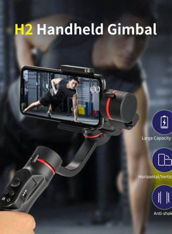 H2 3-Axis Handheld Gimbal Stabilizer Black