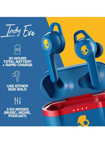Indy Evo True Wireless Earbuds Blue/Yellow/Red