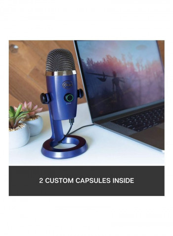 Yeti Nano Premium USB Mic for Recording Vivid Blue