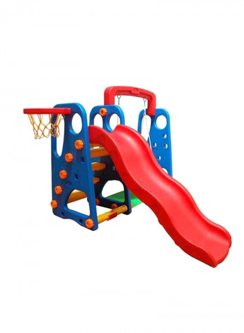 3-In-1 Swing And Slide Basketball Game 170x170x130centimeter