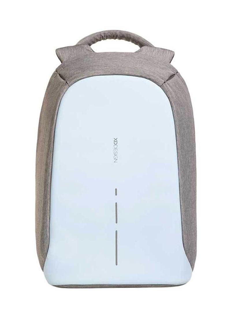 Compact Anti-Theft Backpack Light Blue/Grey