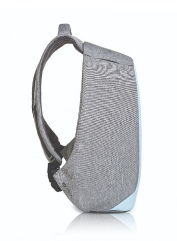 Compact Anti-Theft Backpack Light Blue/Grey