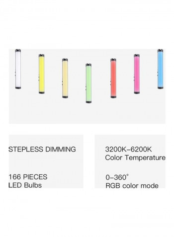 RGB Handheld LED Video Light Multicolour