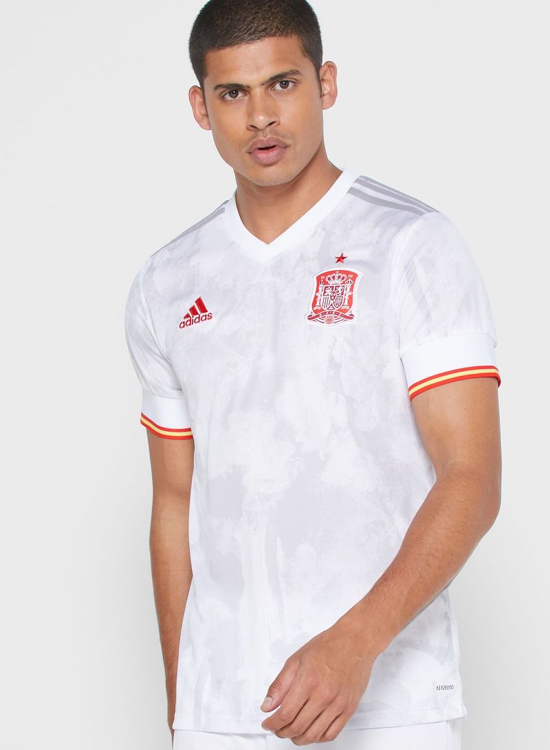 Short Sleeves Spain Away Jersey White/Red