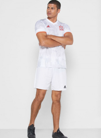 Short Sleeves Spain Away Jersey White/Red