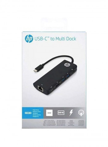 USB-C To Multi Dock Adapter 10.2cm Black
