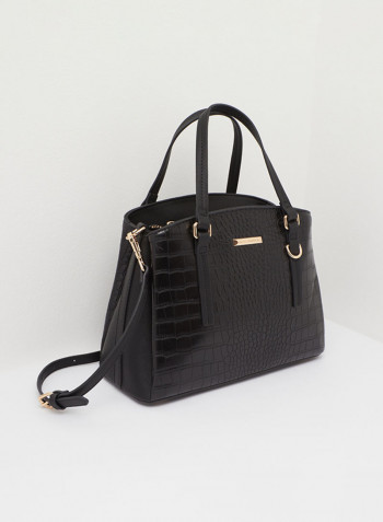 Comfortable Dolphin Satchel Handbag Black