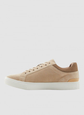 Eisingen Faux Leather Sneakers Beige