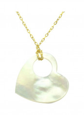 18K Golden Heart Mother Of Pearl Necklace reviews 18K Golden Heart Mother Of Pearl Necklace