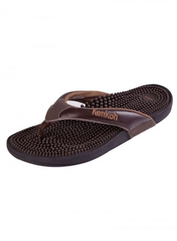 Japanese Massager Genki Flip-Flop Brown