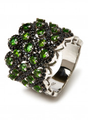 Stone Studded Silver Ring