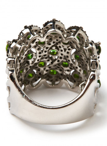 Stone Studded Silver Ring