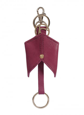 Ascot Leather Keyfob Crimson