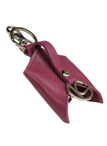 Ascot Leather Keyfob Crimson