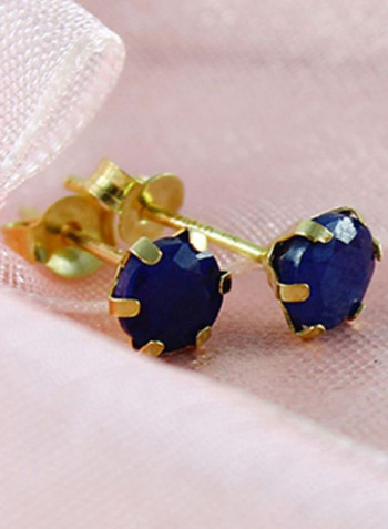 18 Karat Gold Sapphires Earrings