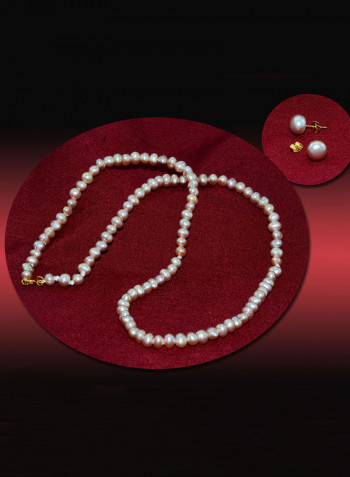 18K Gold Pearl Jewellery Set