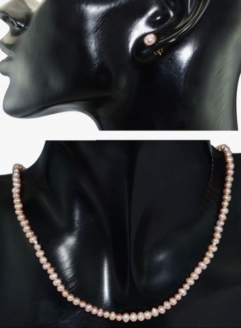 18K Gold Pearl Jewellery Set