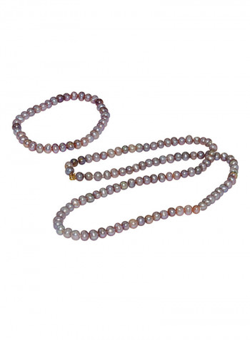 18K Gold Pearl Jewellery Set