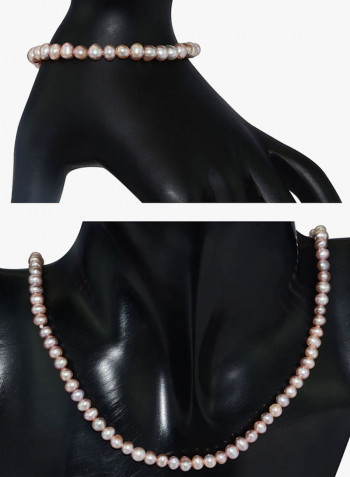 18K Gold Pearl Jewellery Set