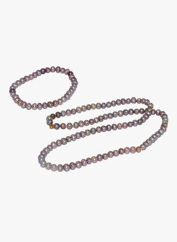 18K Gold Pearl Jewellery Set