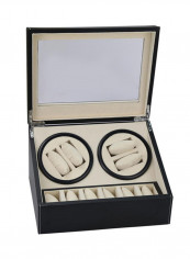 4+6 Automatic Rotate Flannel Lining Watch Storage Display Box