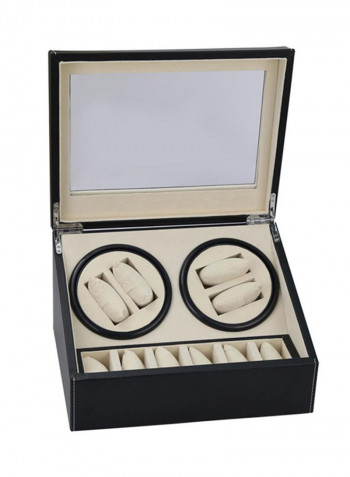 4+6 Automatic Rotate Flannel Lining Watch Storage Display Box
