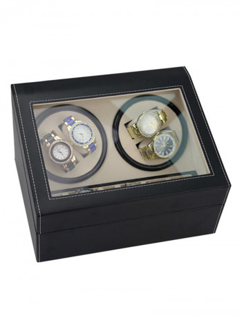 4+6 Automatic Rotate Flannel Lining Watch Storage Display Box