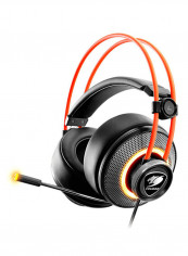 Immersa Pro Wired Over-Ear Gaming Headphones With Mic For PS4/PS5/XOne/XSeries/NSwitch/PC Black/Orange